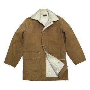 RARE CARHARTT Vintage 1960s Snagproof Sherpa Fleece Duck Canvas Chore Coat XS